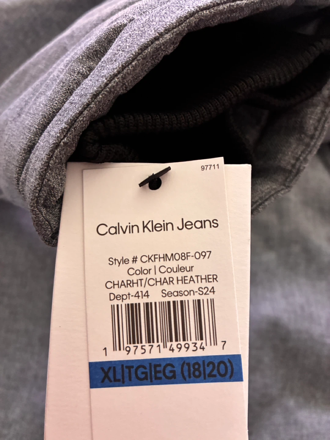 Calvin Klein Jeans Grey Parka Jacket XL - photo 5