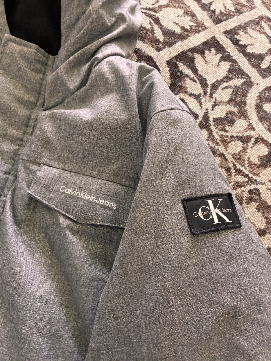 Calvin Klein Jeans Grey Parka Jacket XL - photo 2