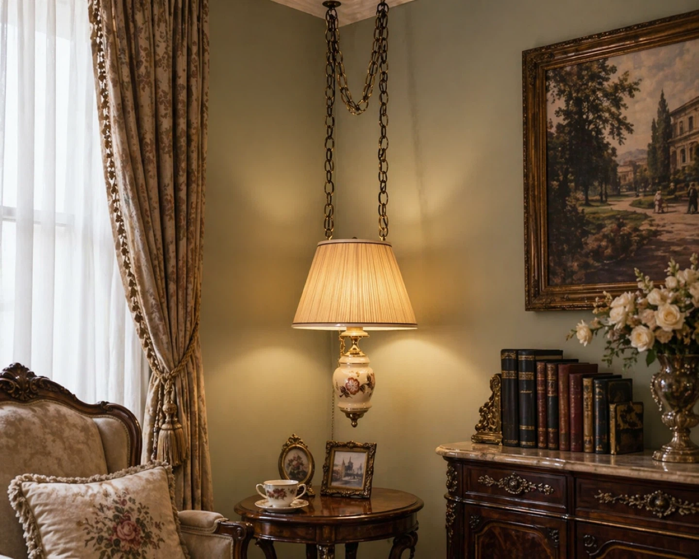 Vintage Hanging Chain Lamp