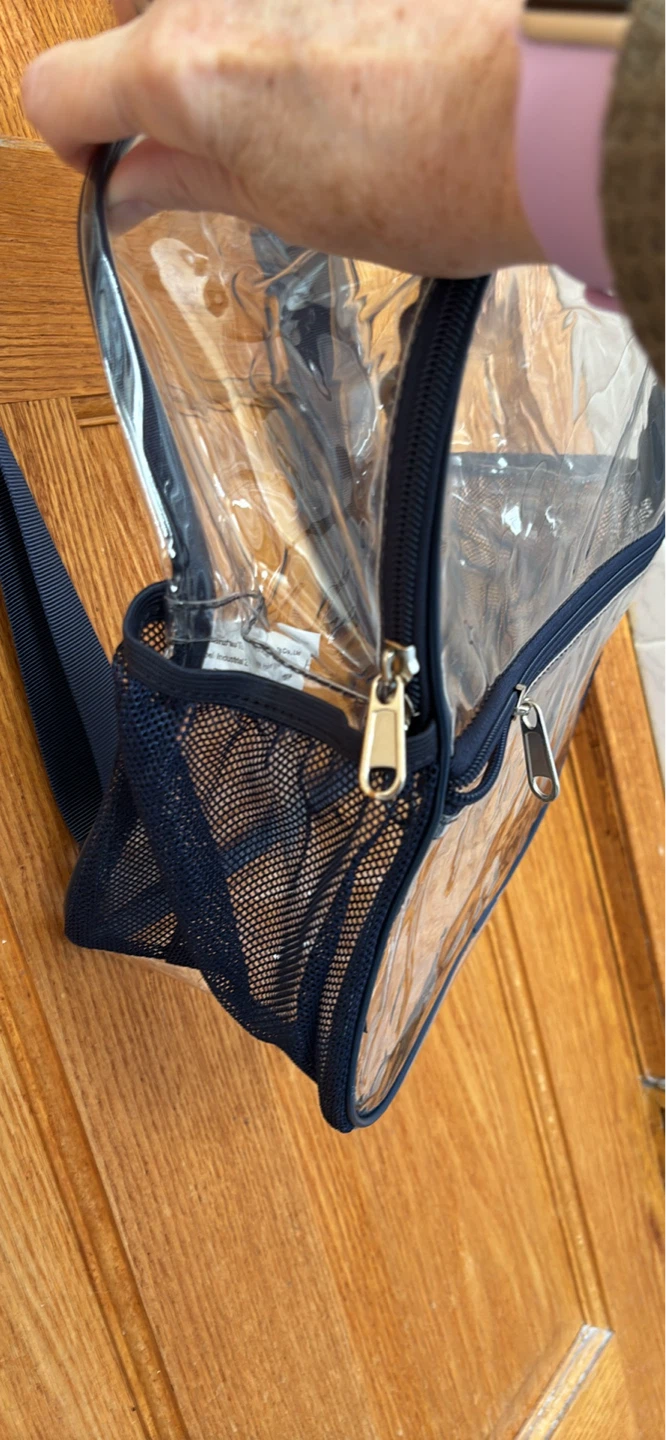 Clear Backpack with Navy Trim - photo 2