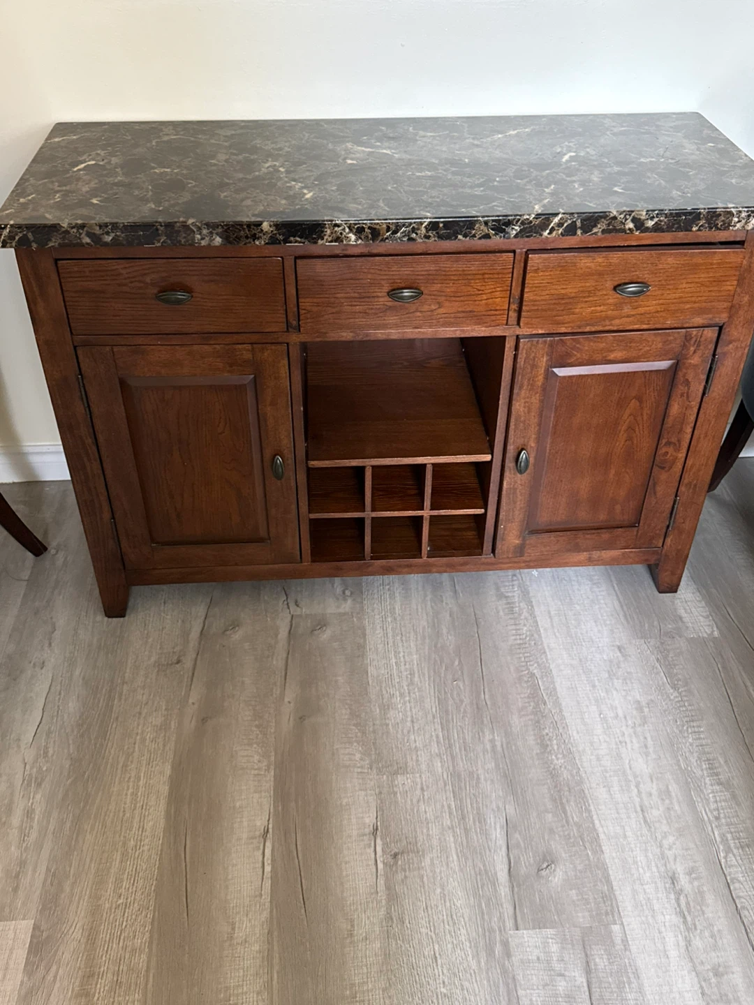 Wooden Sideboard with Marble Top - photo 3