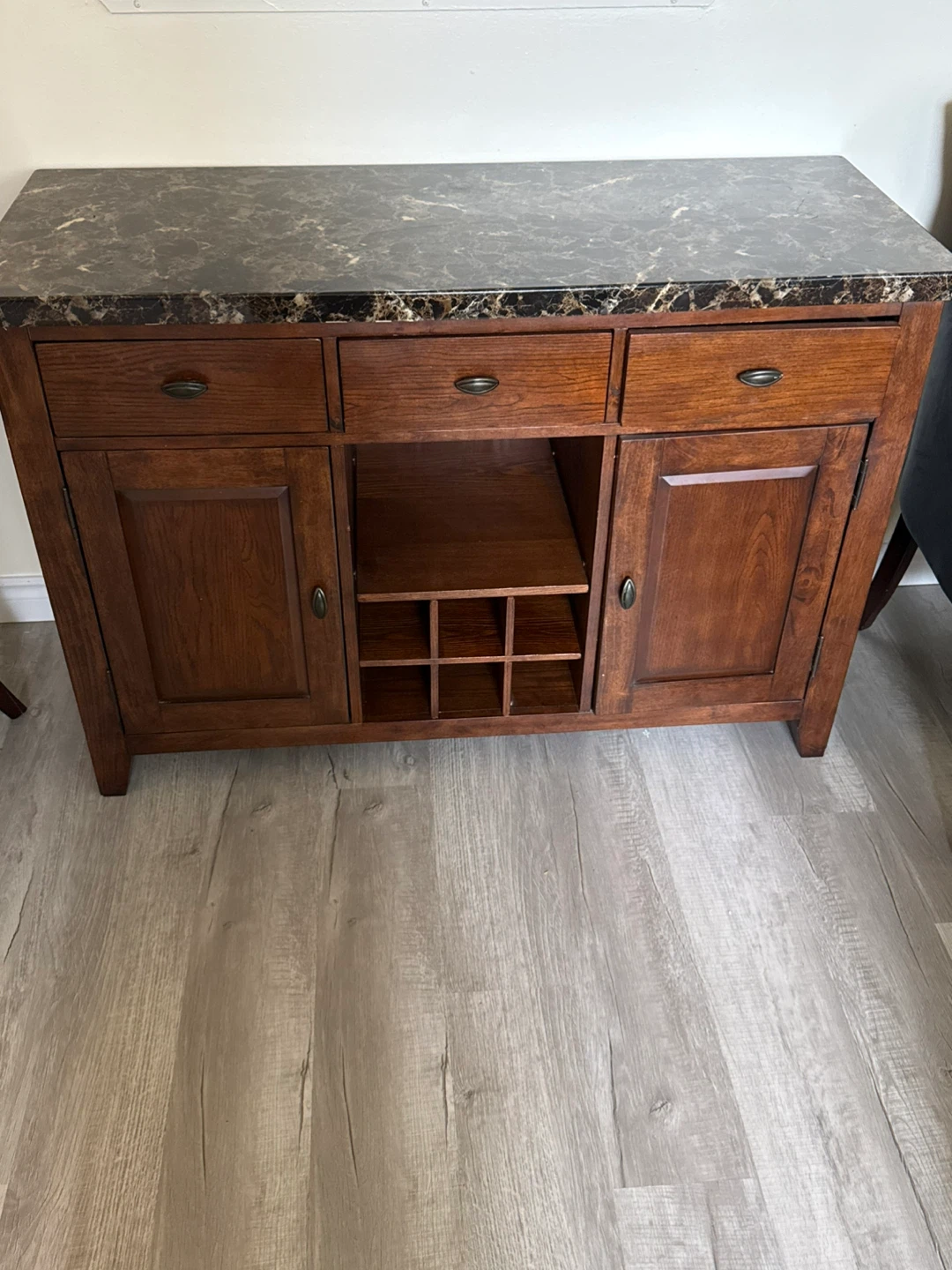 Wooden Sideboard with Marble Top - photo 2