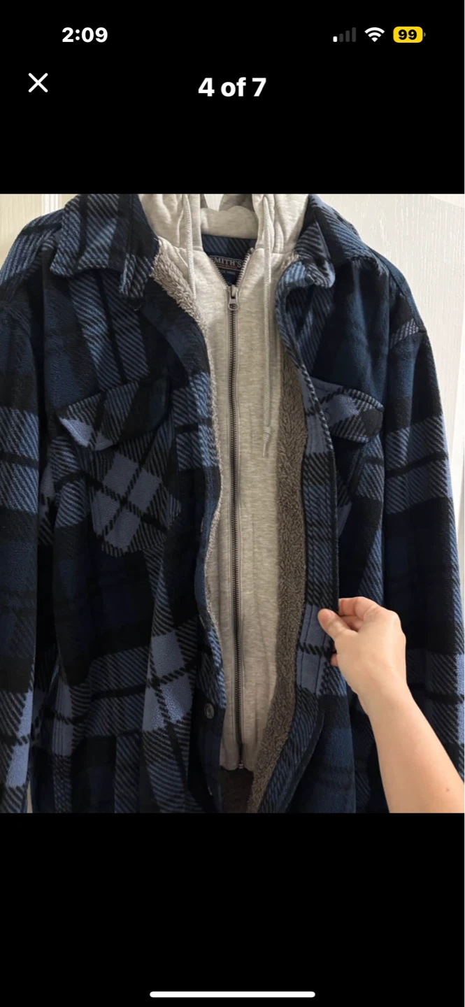 Smith's Work Wear Plaid Flannel Lined Hoodie Jacket XL - photo 4