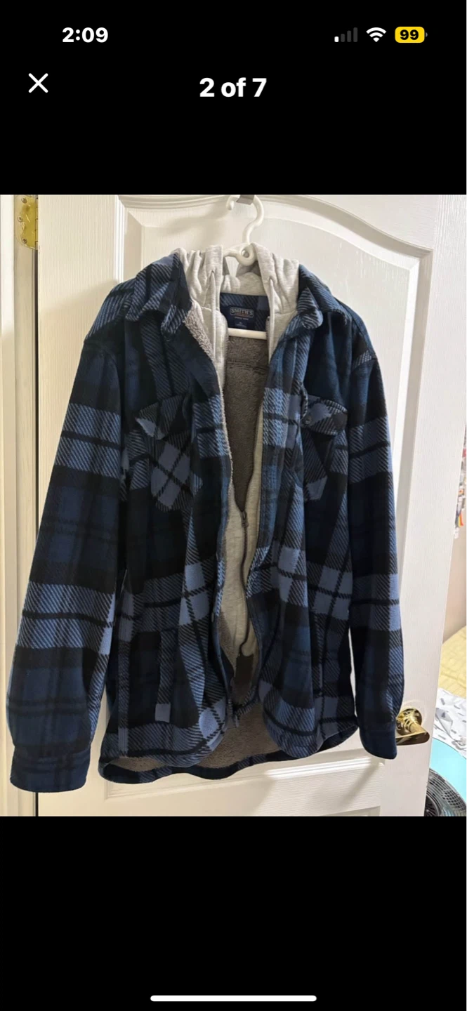 Smith's Work Wear Plaid Flannel Lined Hoodie Jacket XL - photo 2