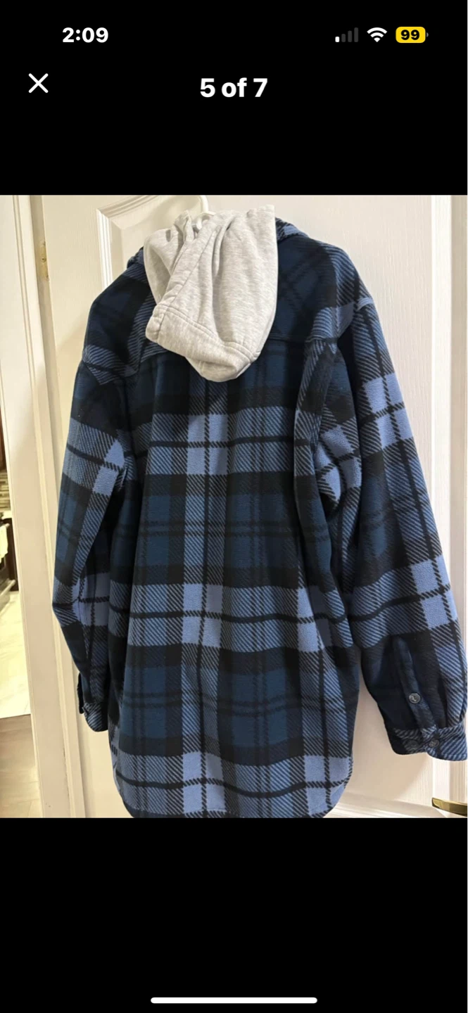 Smith's Work Wear Plaid Flannel Lined Hoodie Jacket XL - photo 5