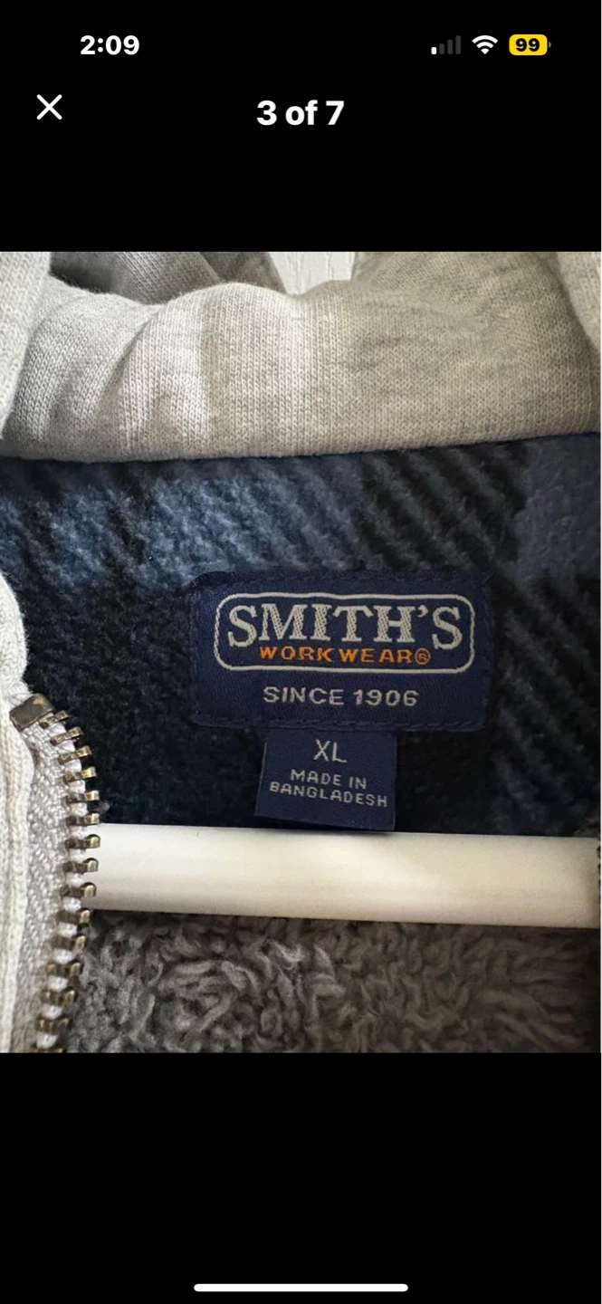 Smith's Work Wear Plaid Flannel Lined Hoodie Jacket XL - photo 3
