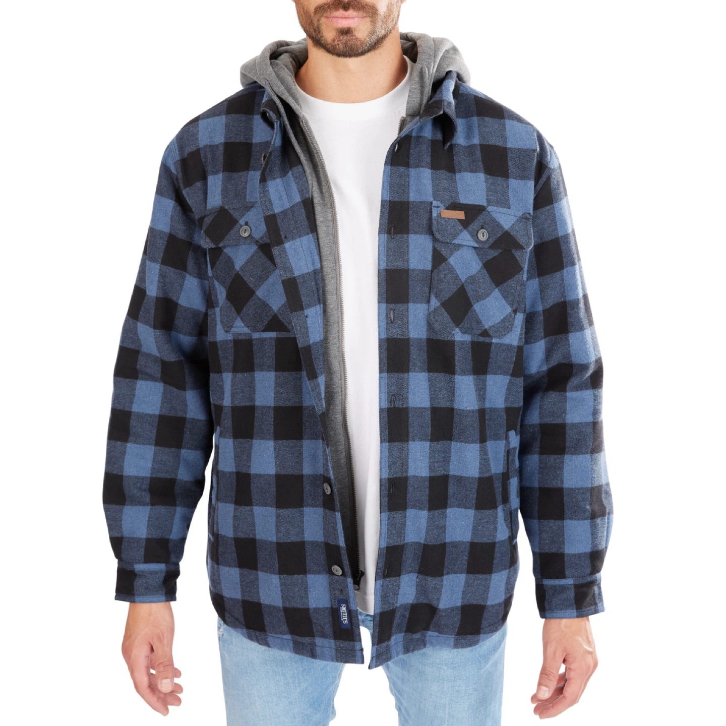 Smith's Work Wear Plaid Flannel Lined Hoodie Jacket XL