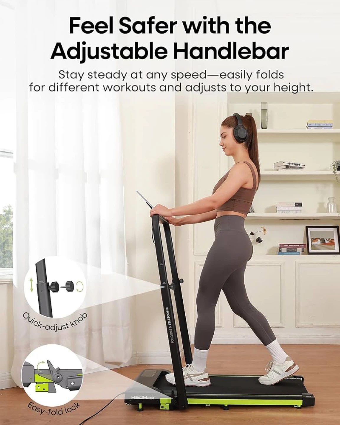 HaoMax Foldable Treadmill with Adjustable Handlebar - photo 4