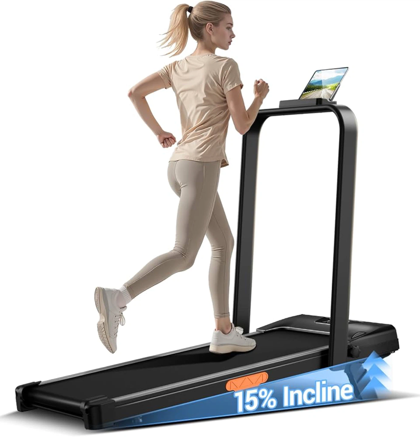 Folding Treadmill with 15% Incline