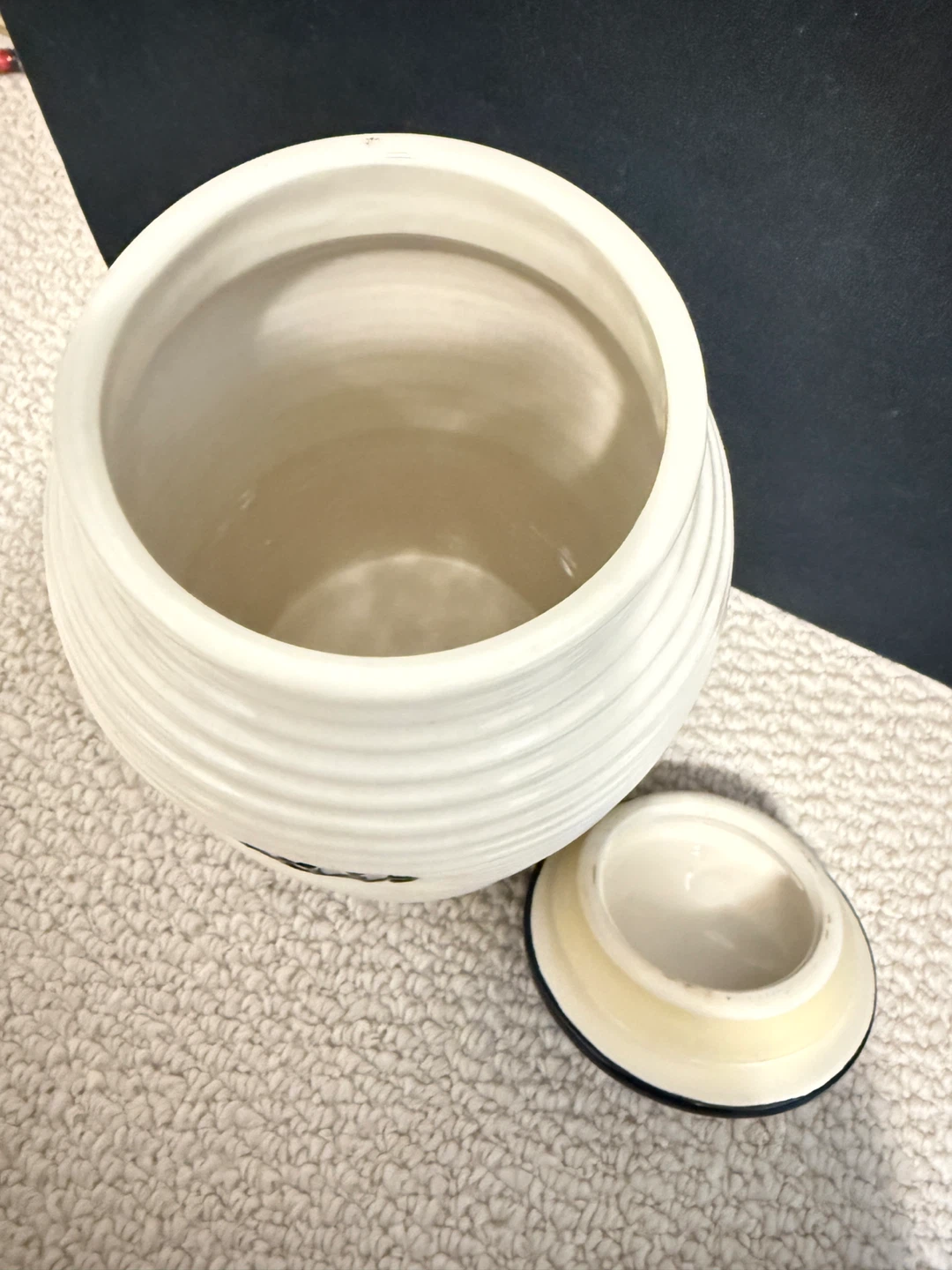 Pet Ceramic "Treats" Jar with Bone Lid - photo 2