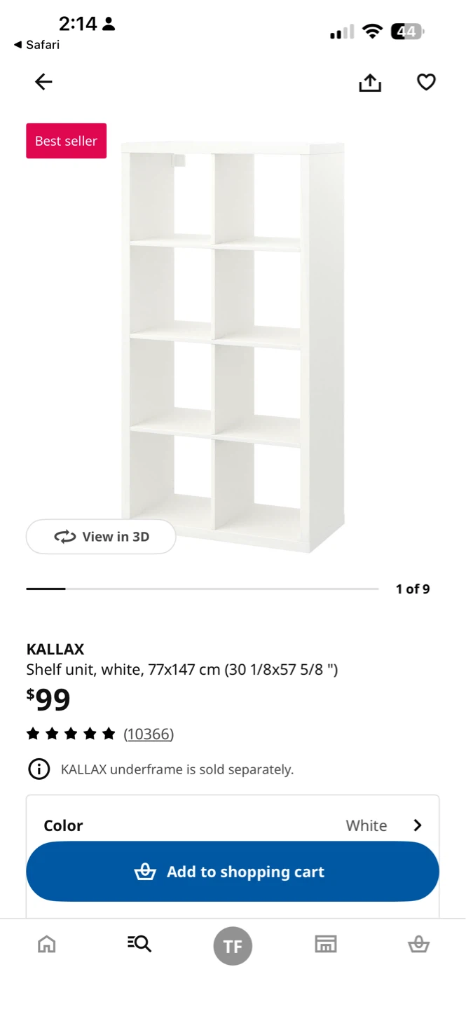 IKEA KALLAX Shelf Unit – White (77x147 cm) - photo 5
