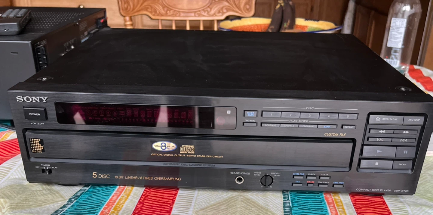 Sony CDP-C705 5-Disc CD Player with Remote - photo 2
