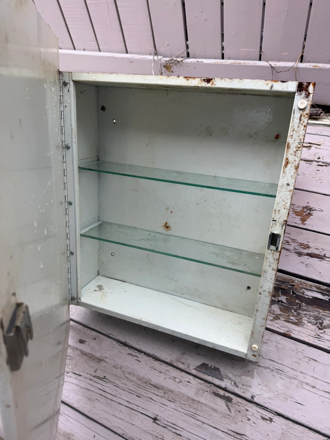Vintage Medicine Cabinet with Mirror - photo 3