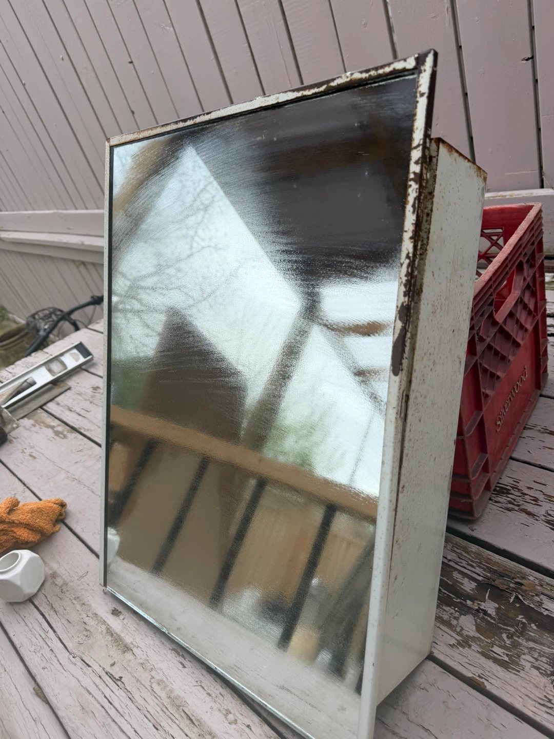 Vintage Medicine Cabinet with Mirror - photo 2