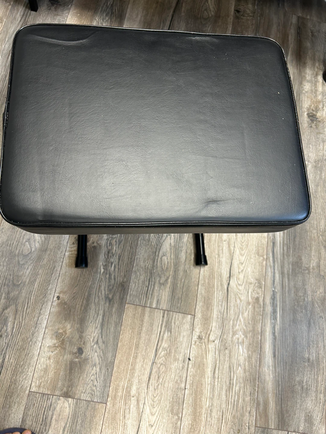 Folding Black Padded Piano Keyboard Bench Stool