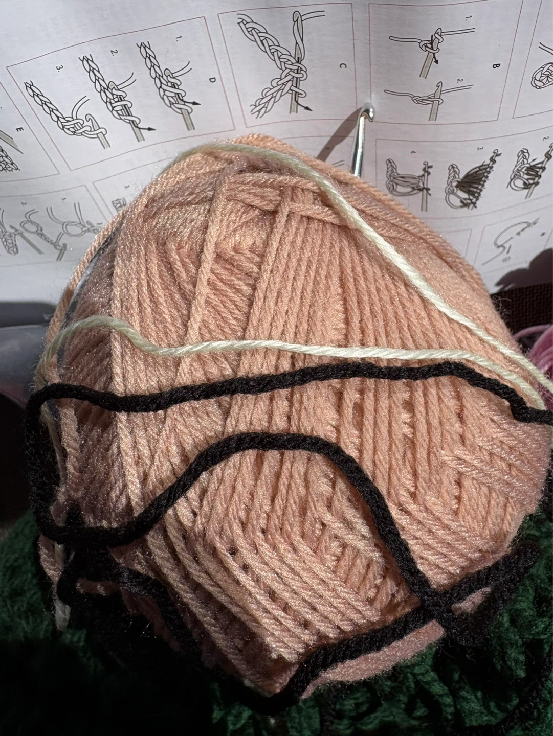 Green Knitting Yarn with Needles and Pattern Sheet - photo 2