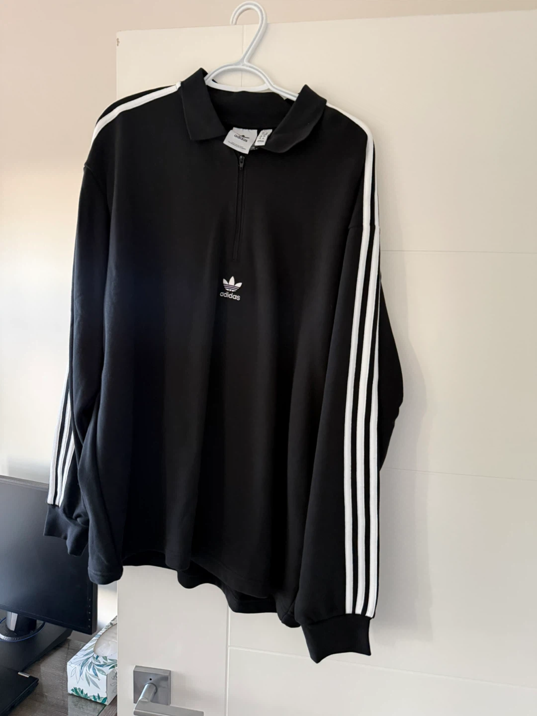 Adidas Black 1/4 Zip Long Sleeve Sweatshirt