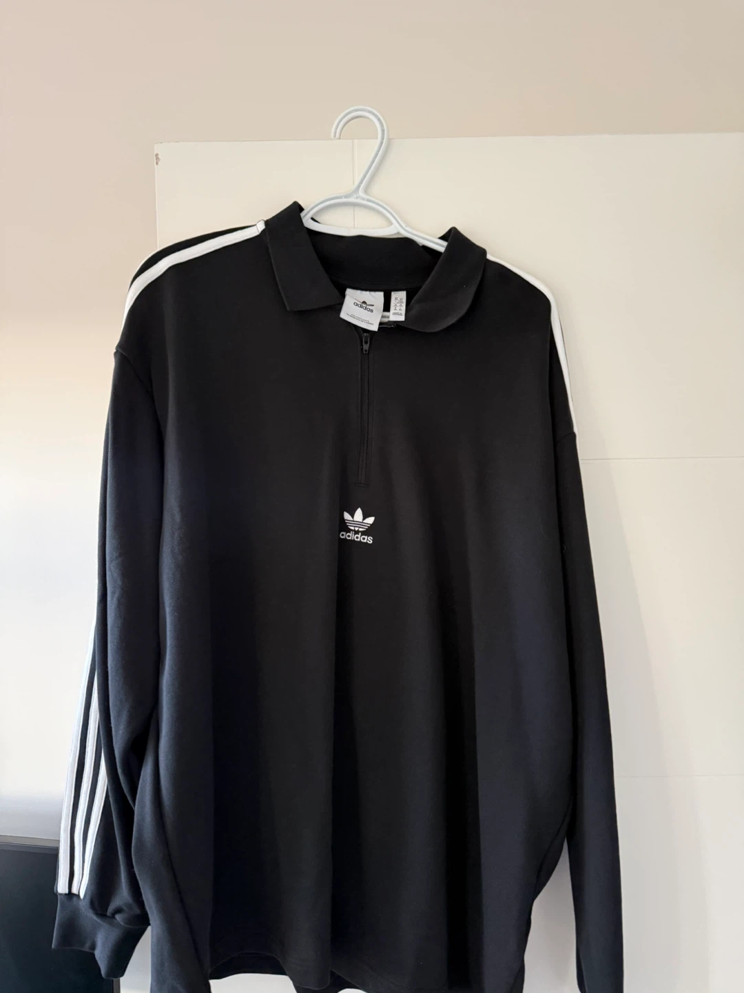 Adidas Black 1/4 Zip Long Sleeve Sweatshirt - photo 2