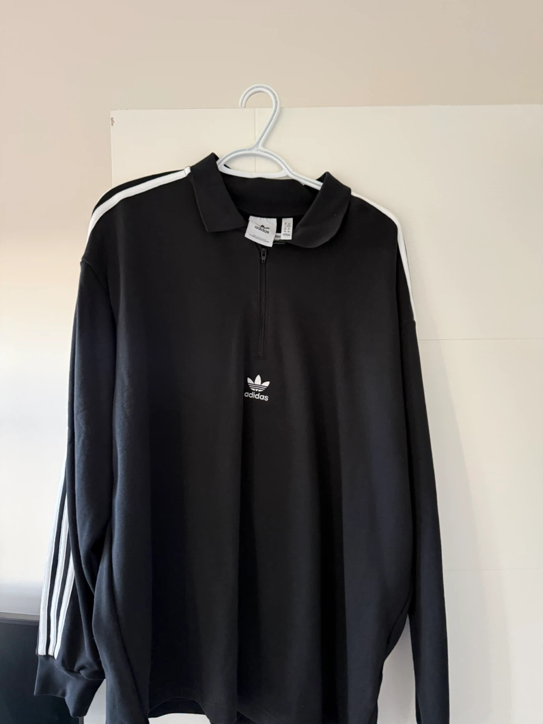 Adidas Black 1/4 Zip Long Sleeve Sweatshirt - photo 3