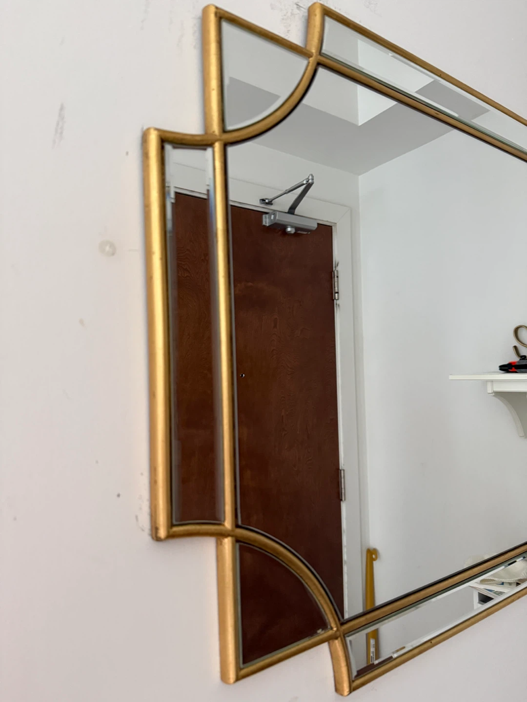 Gold Art Deco Style Wall Mirror structube - photo 2