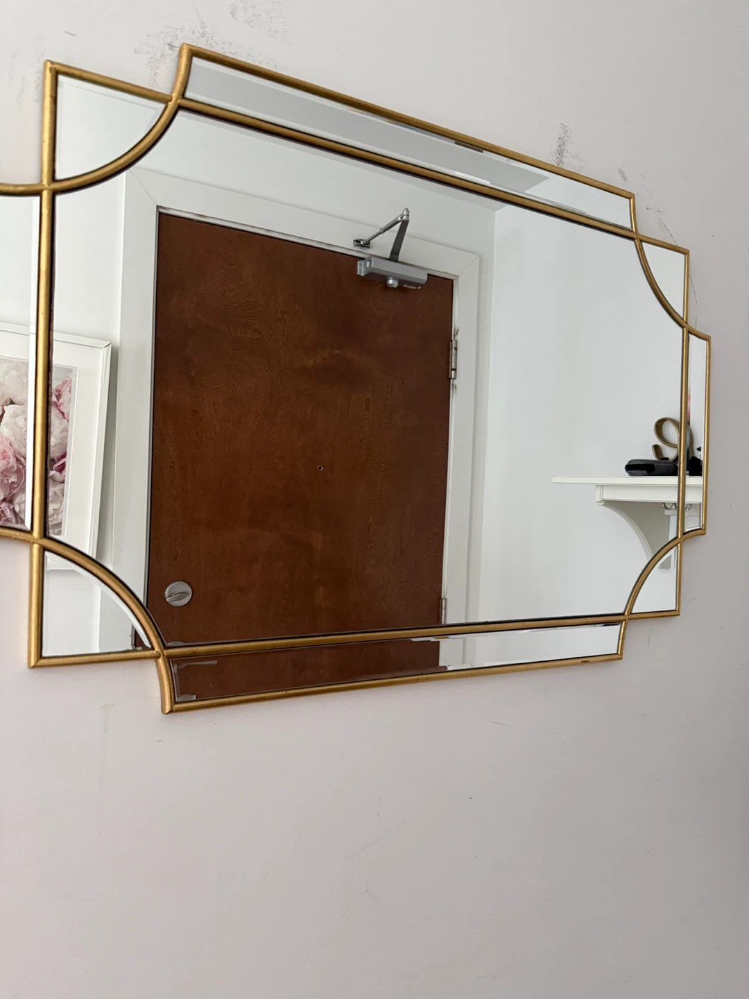 Gold Art Deco Style Wall Mirror structube