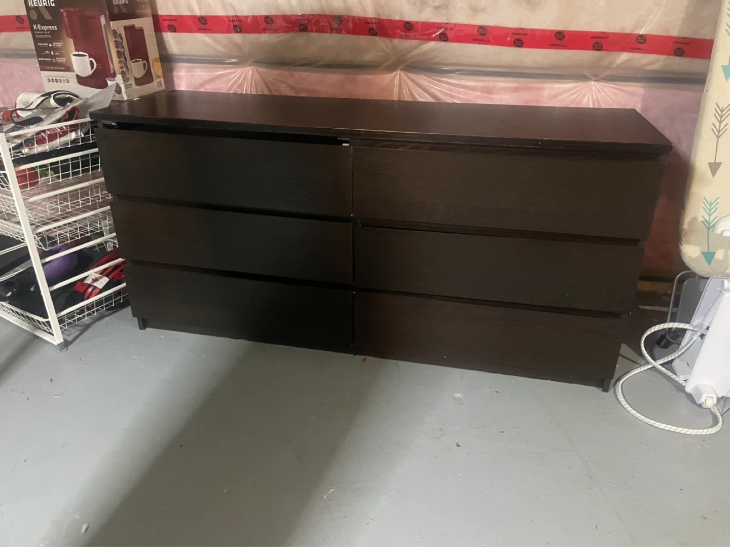 Dark Brown Six-Drawer Dresser - photo 4