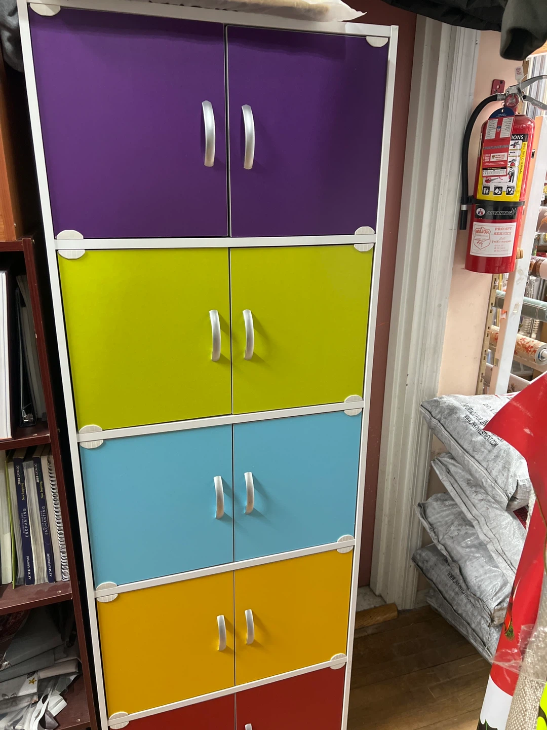 Multicolor Storage Cabinet with 10 Doors