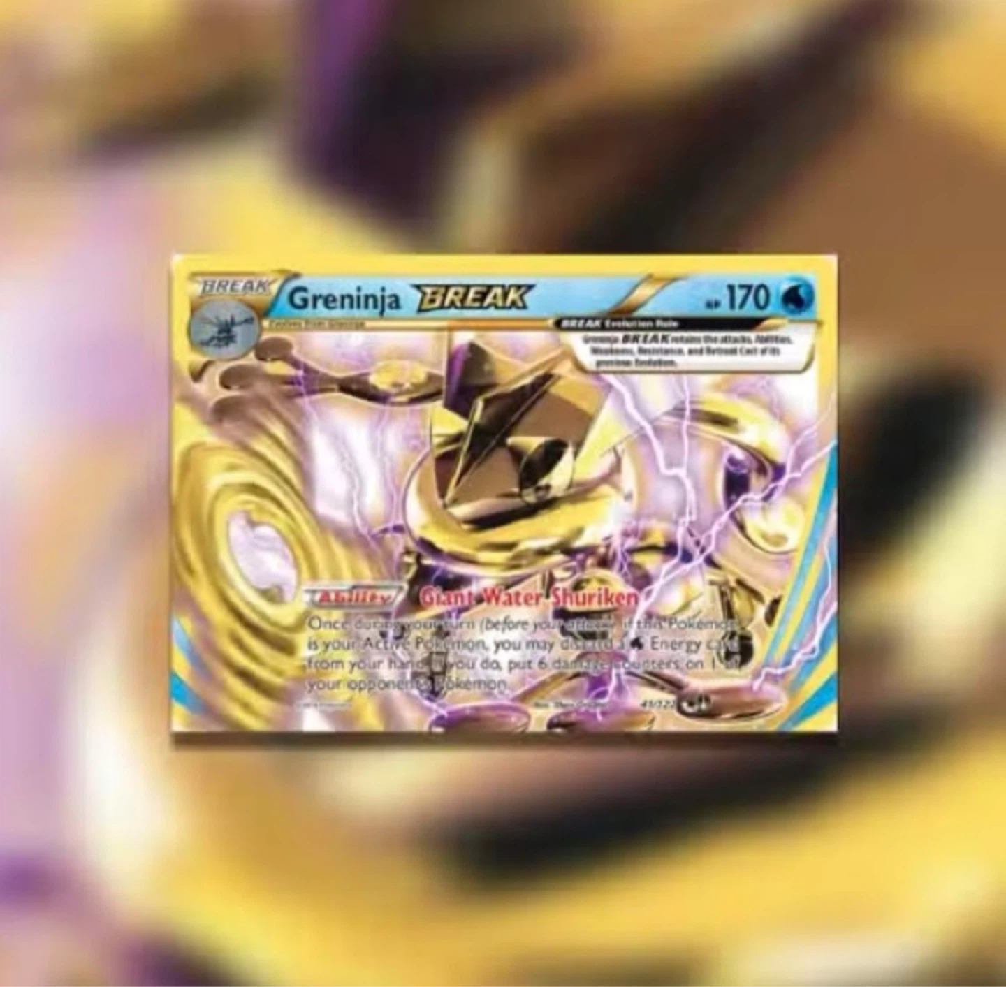 Pokémon Card Greninja Break 41/122 XY Breakpoint Holo TCG - photo 3