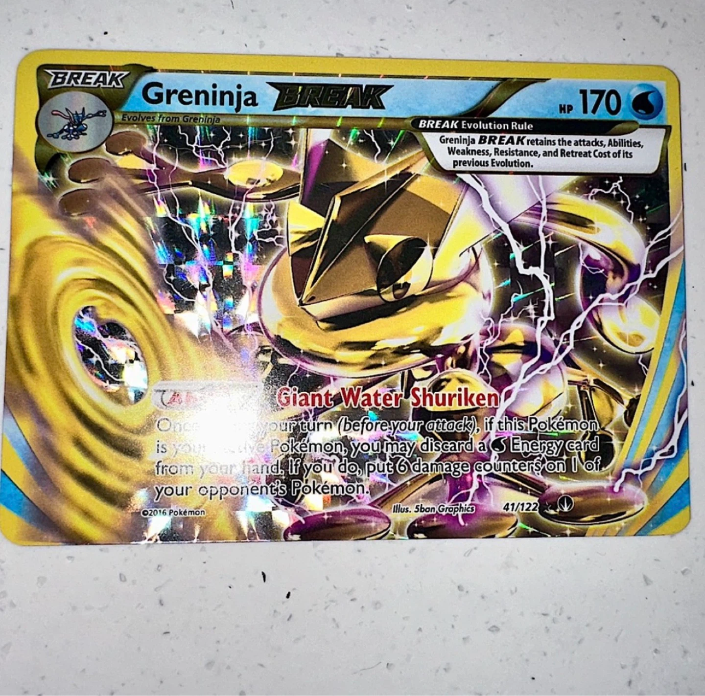 Pokémon Card Greninja Break 41/122 XY Breakpoint Holo TCG - photo 2