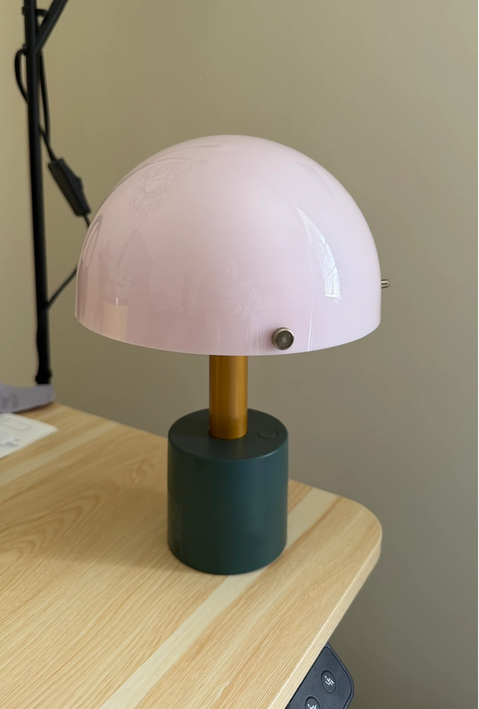 IKEA NÖDMAST LED Portable Lamp - Light Pink/Dark Gray-Green - photo 2