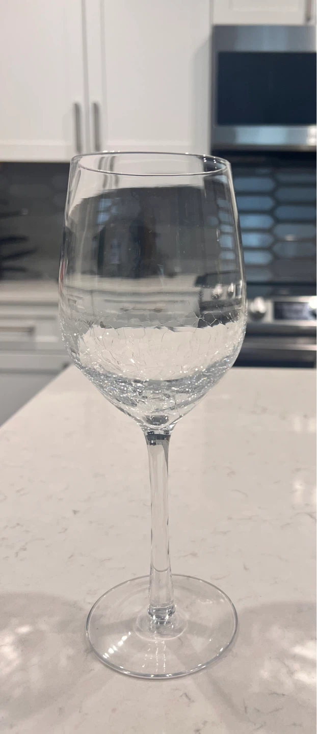 Crackle Glass Wine Glass Set – 12 pcs - photo 2