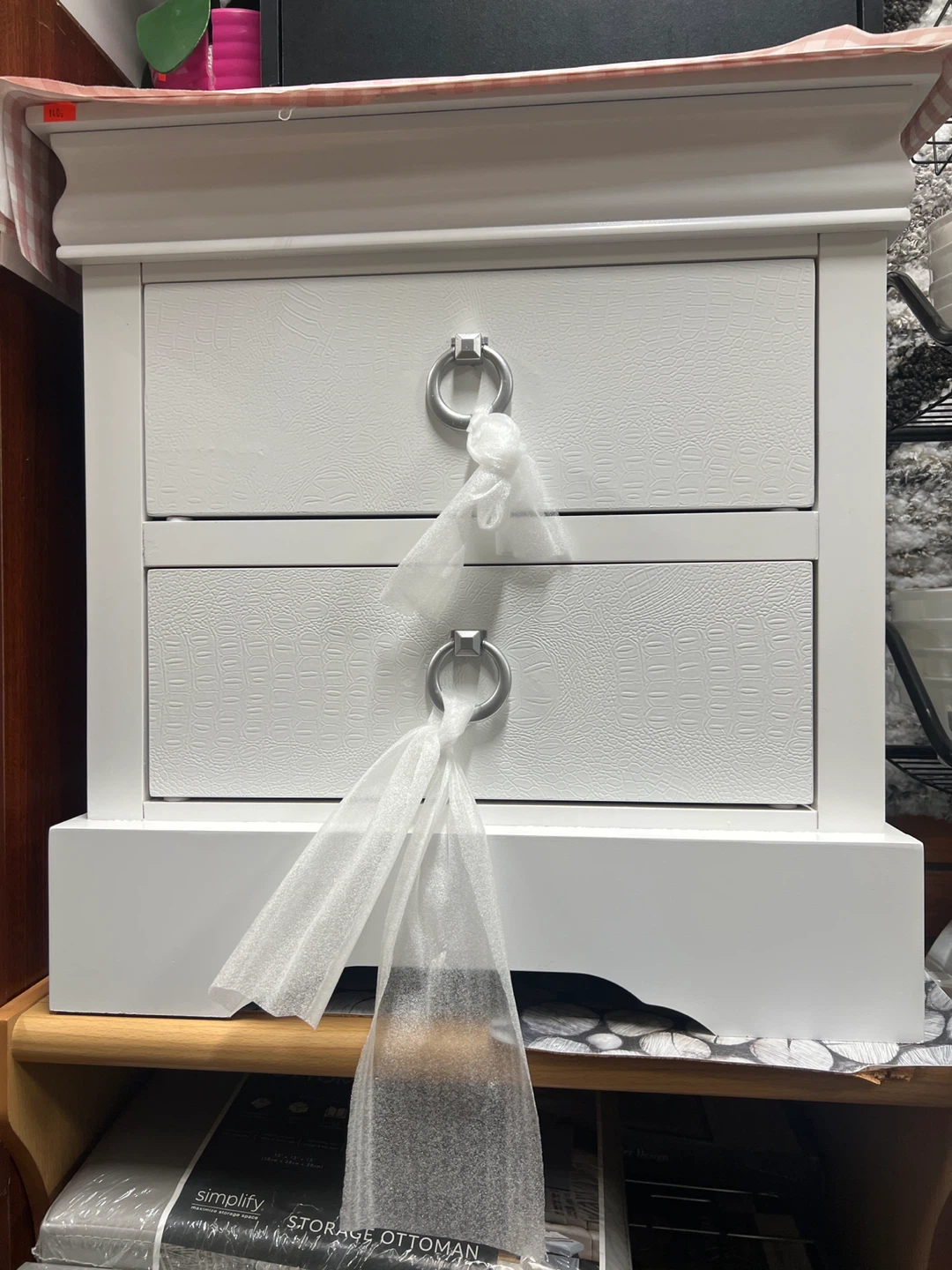 White Two-Drawer Nightstand