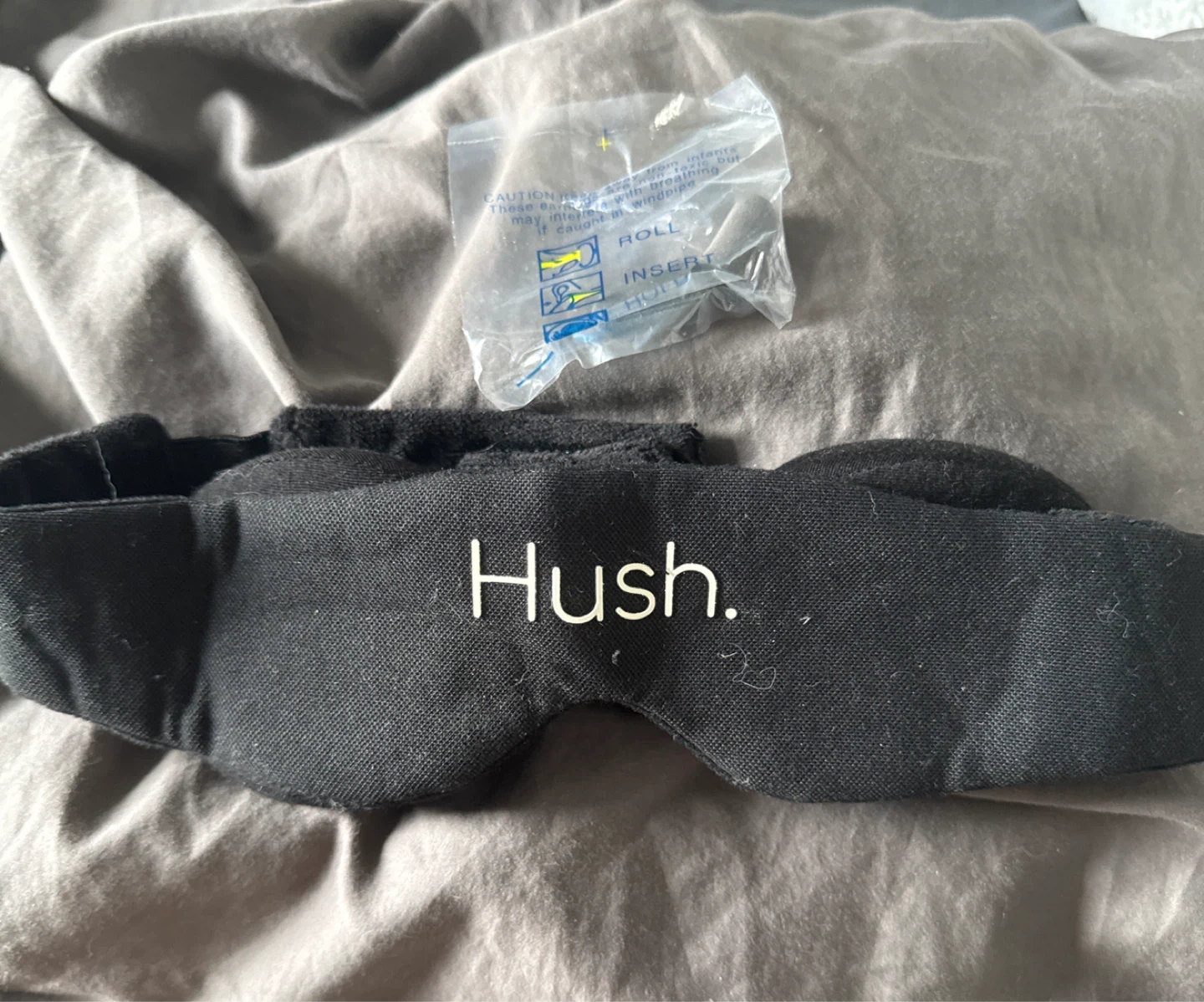 Hush Black Super Soft Eye Mask