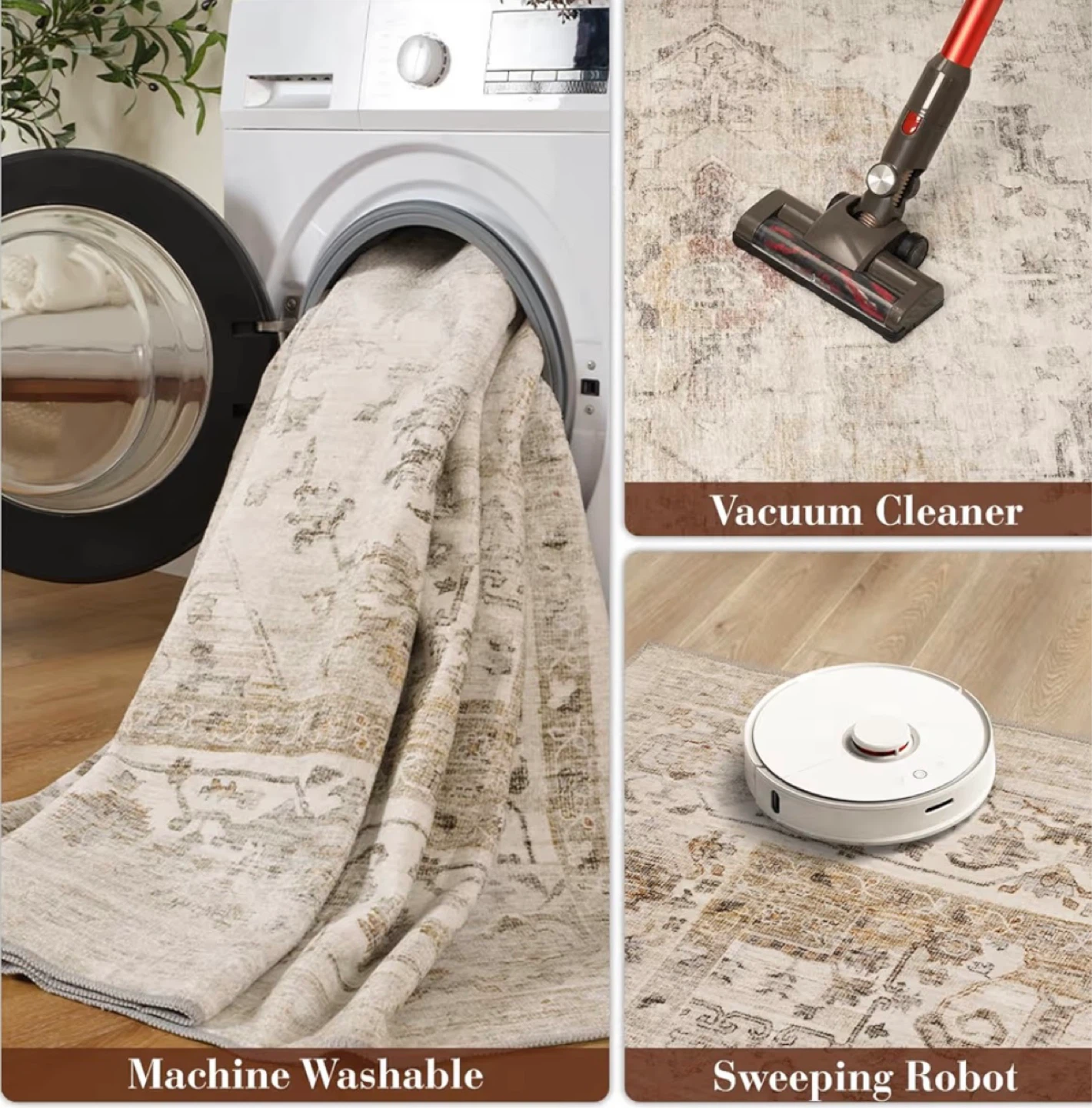10ft x 8ft Area Rug - Machine Washable - photo 5