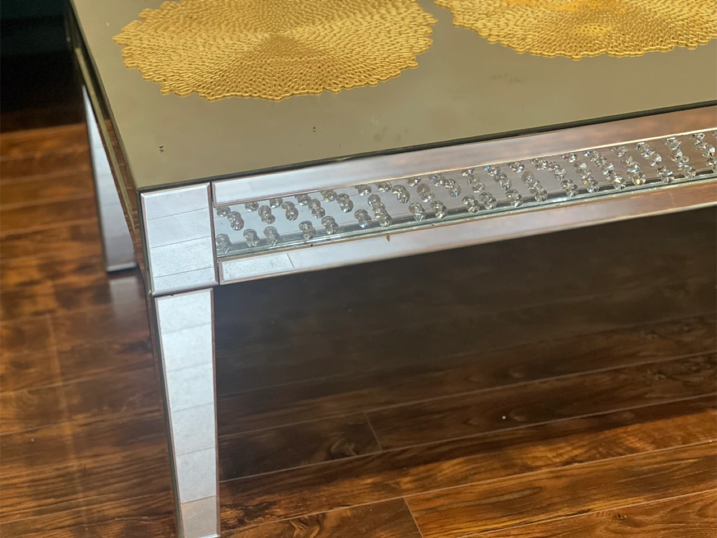 Mirrored Coffee Table with Crystal Inlay - photo 4