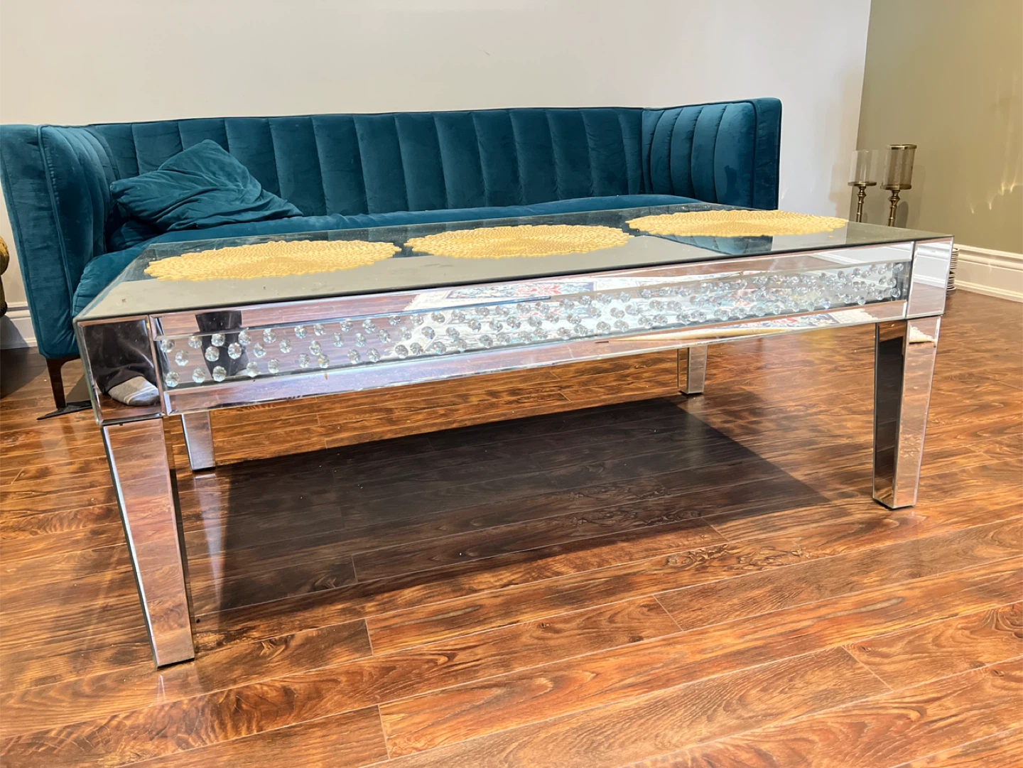 Mirrored Coffee Table with Crystal Inlay - photo 5