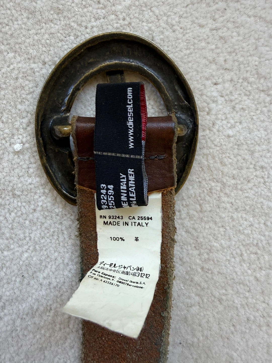 Diesel Horseshoe Belt - Size 90 - photo 4