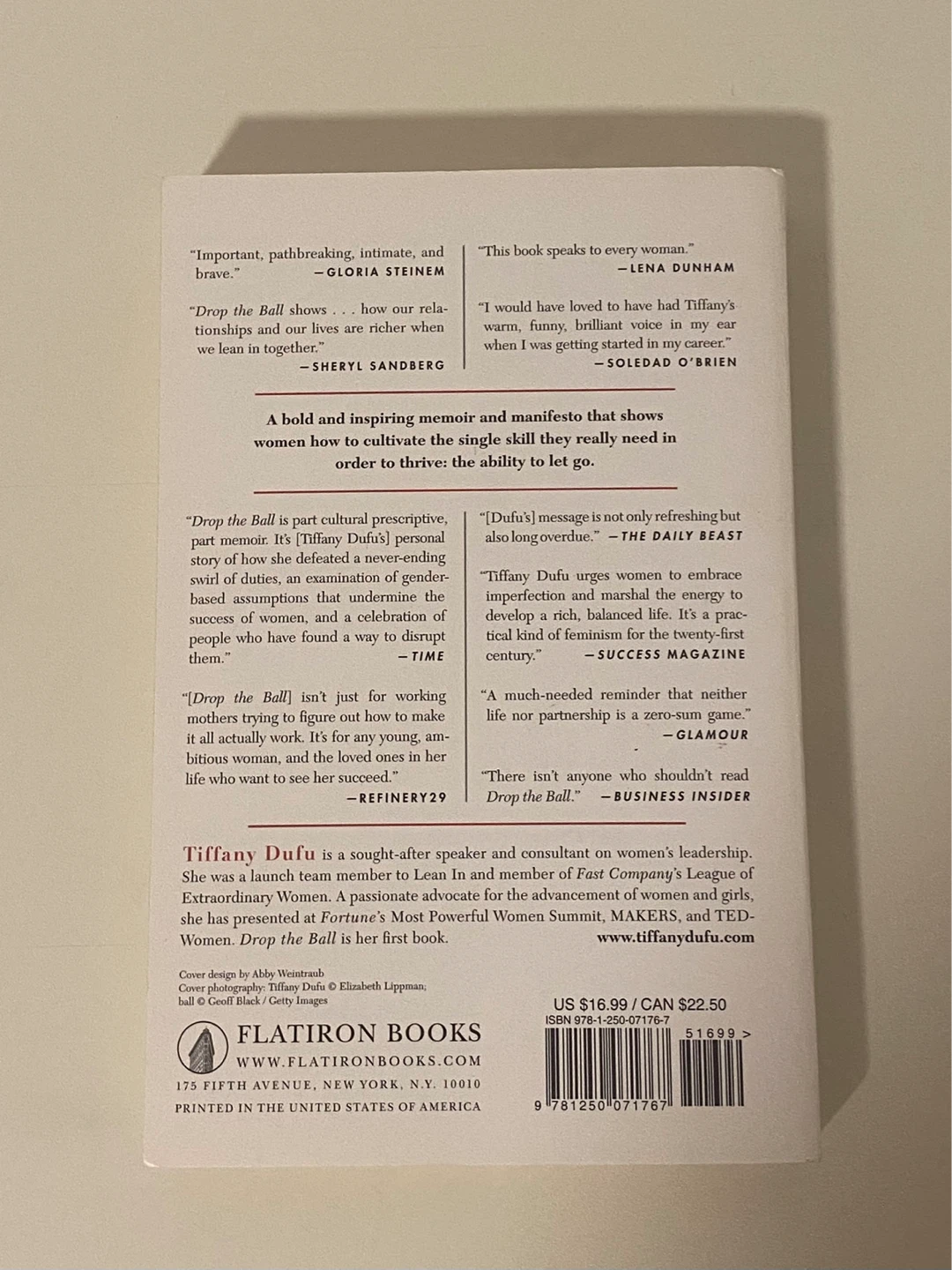 Drop the Ball achieve more by doing less book by Tiffany Dufu - photo 2