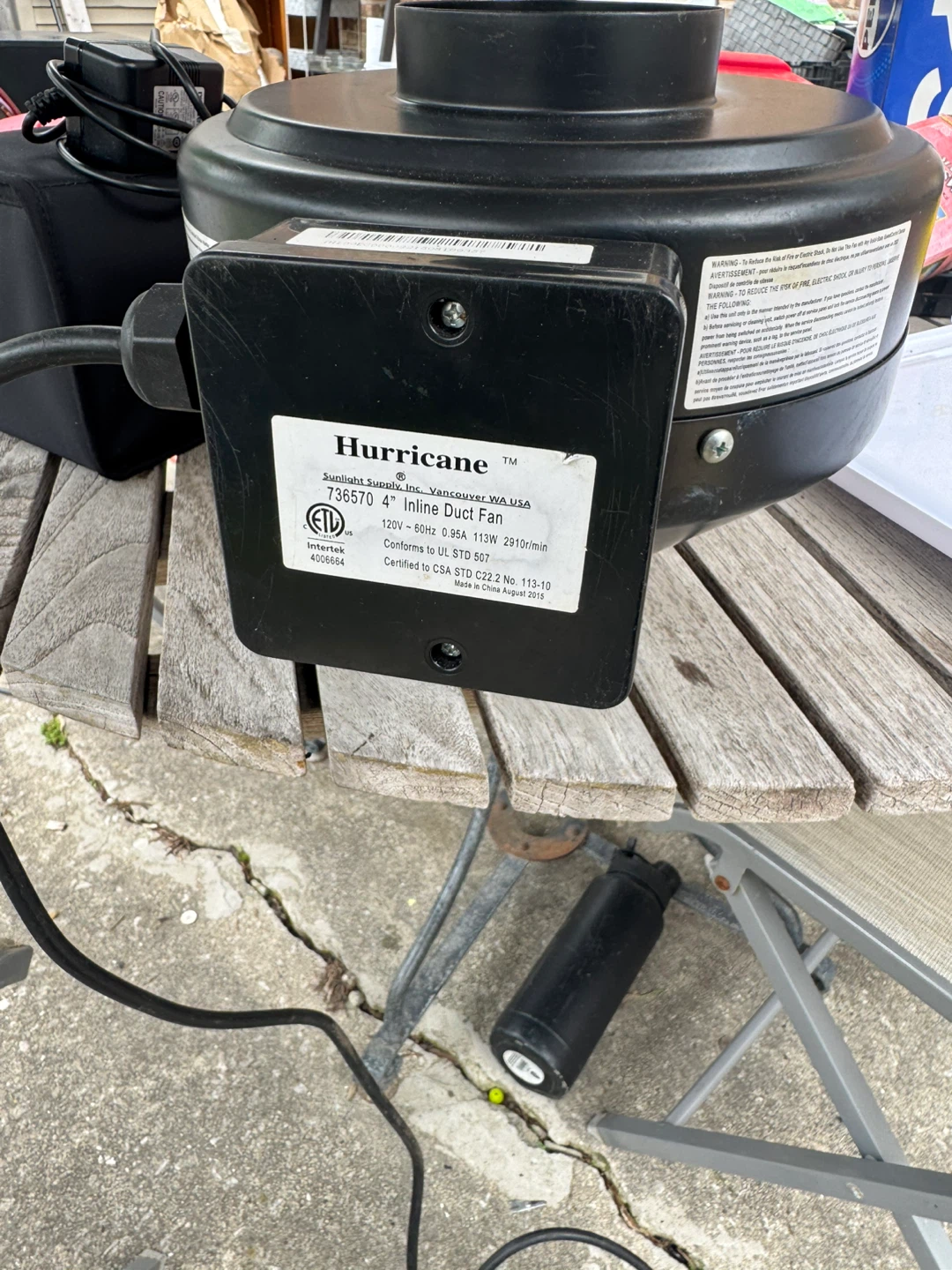 Hurricane Inline Duct Fan - photo 2