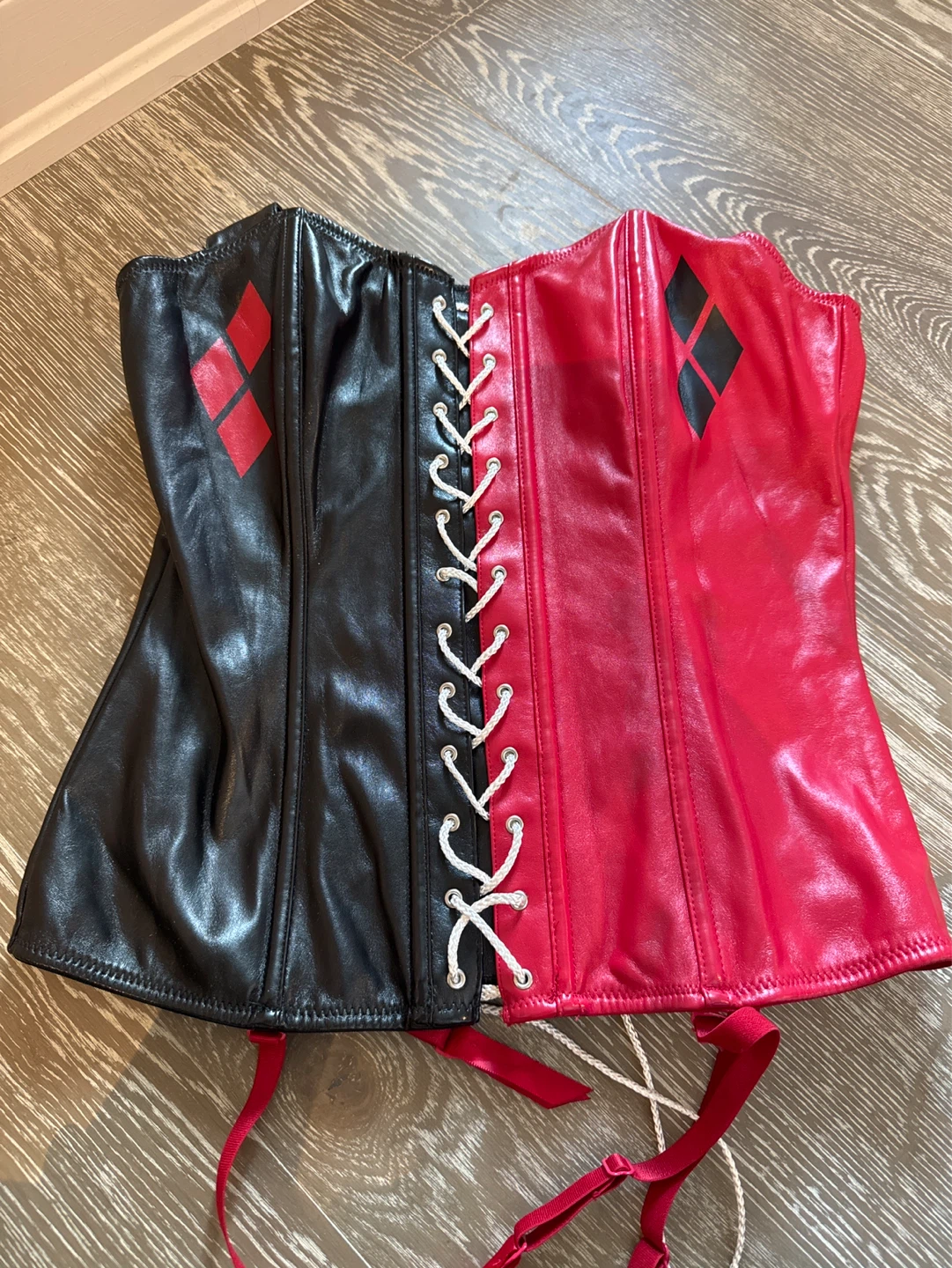 Harley Quinn Red and Black Corset L/XL