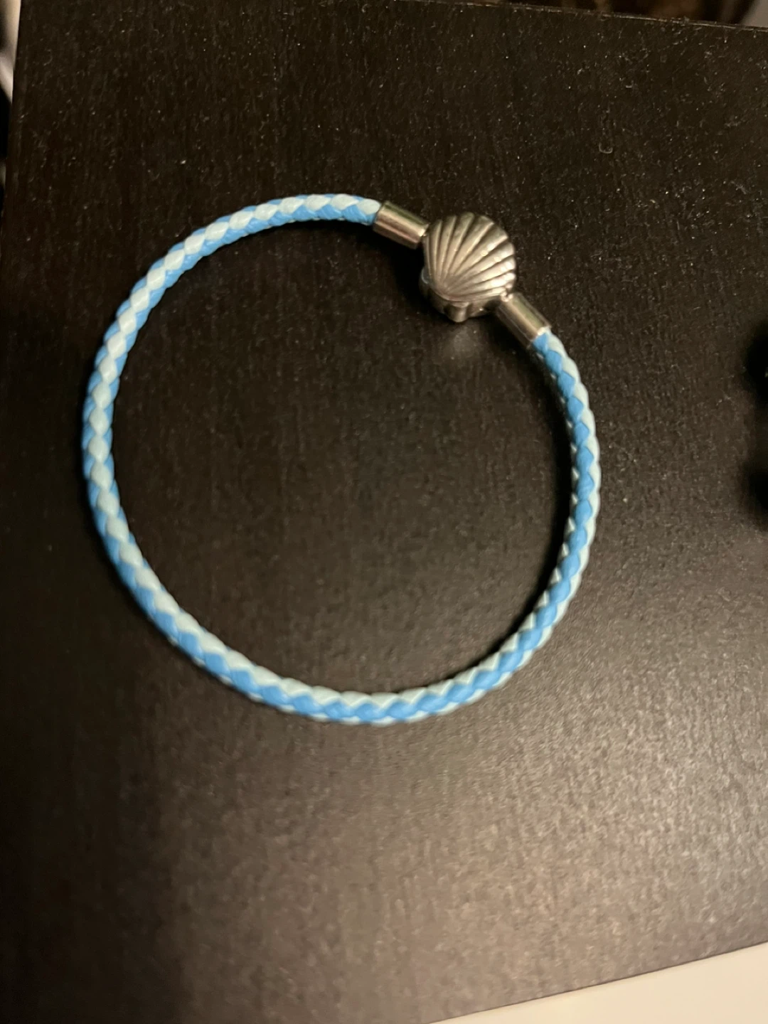Pandora Blue Braided Leather Bracelet