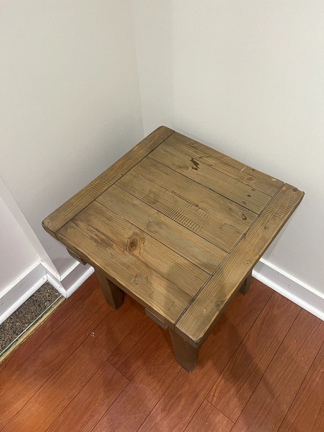 Rustic Wood End Table - photo 2