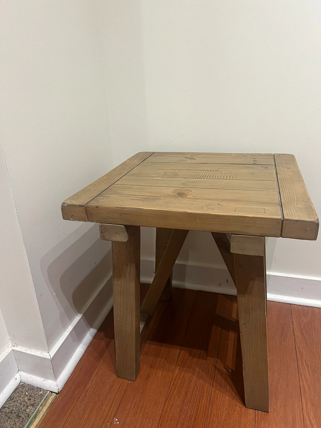 Rustic Wood End Table - photo 3