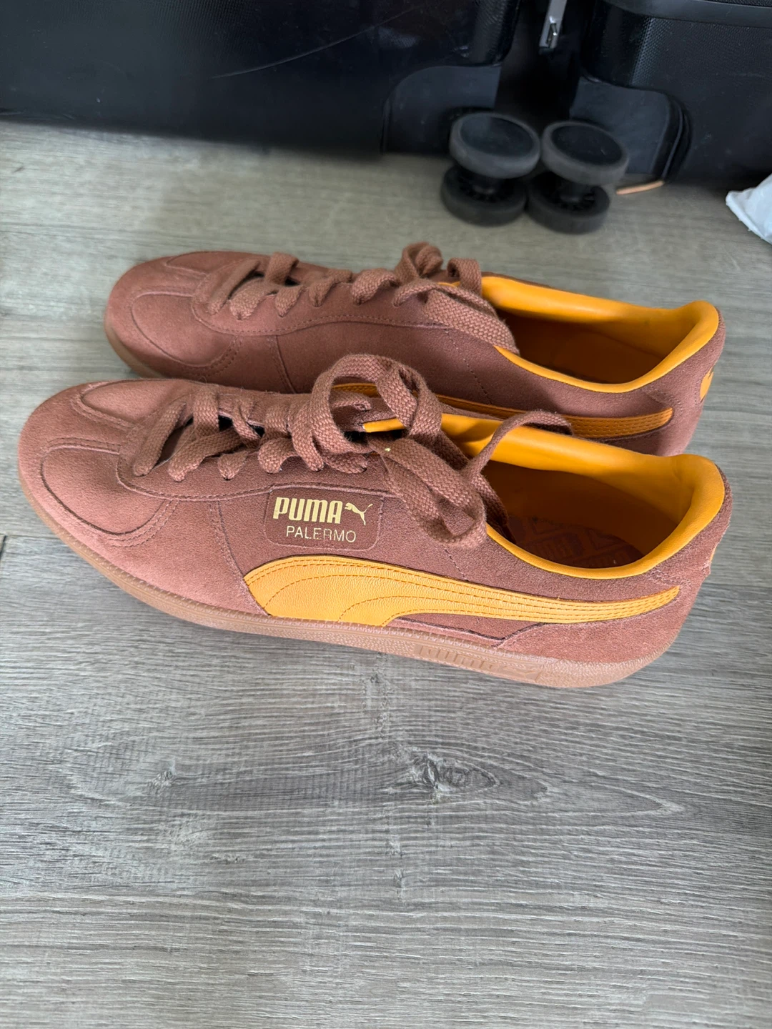 Puma Palermo Suede Sneakers - Brown/Orange, Men's Size 12
