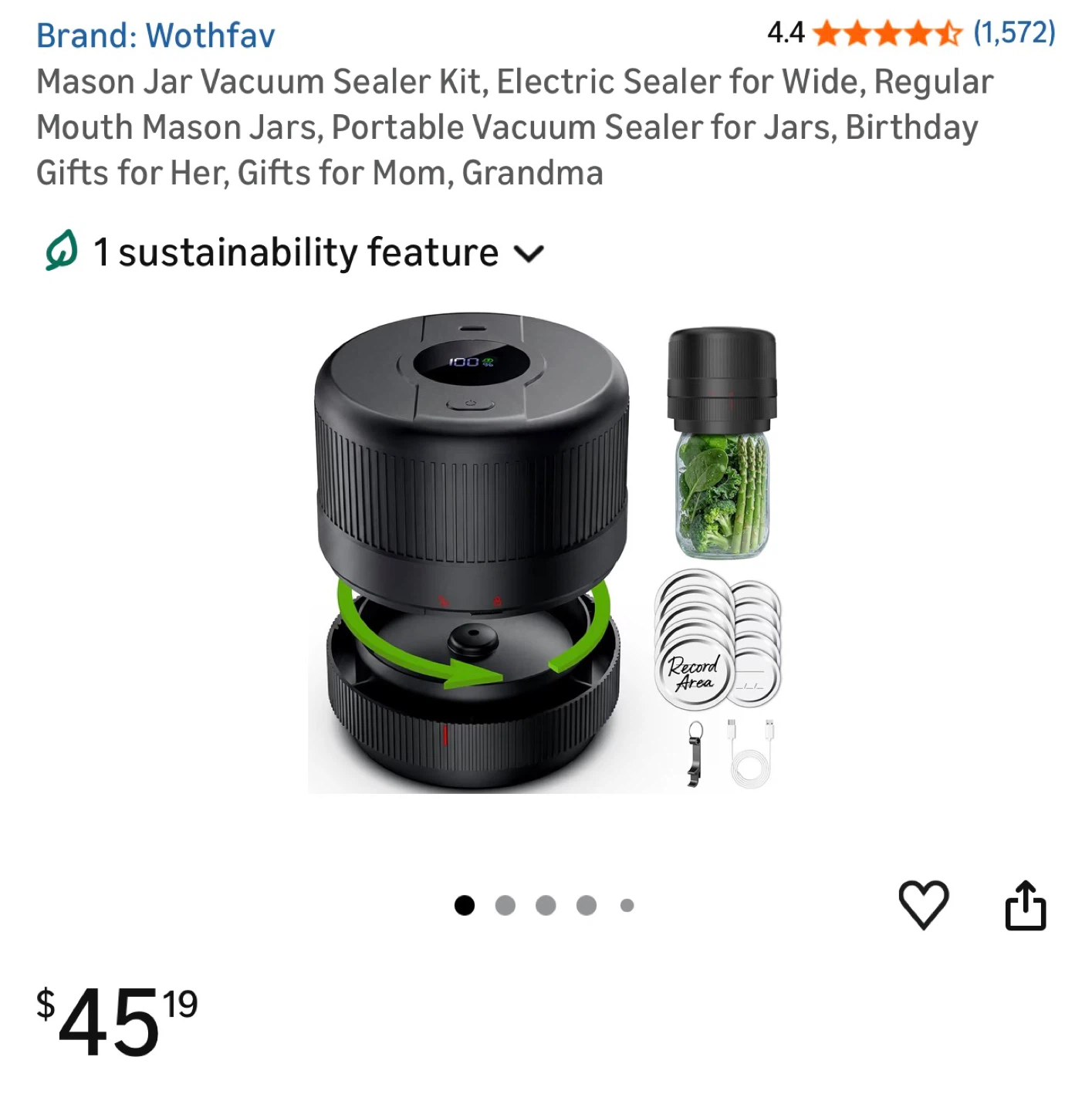 Electric Mason Jar Vacuum Sealer Kit