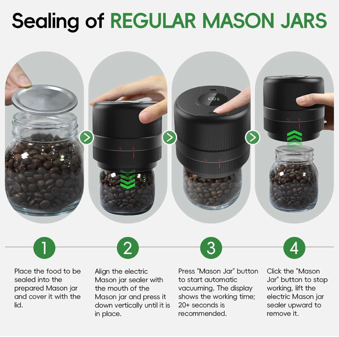Electric Mason Jar Vacuum Sealer Kit - photo 5