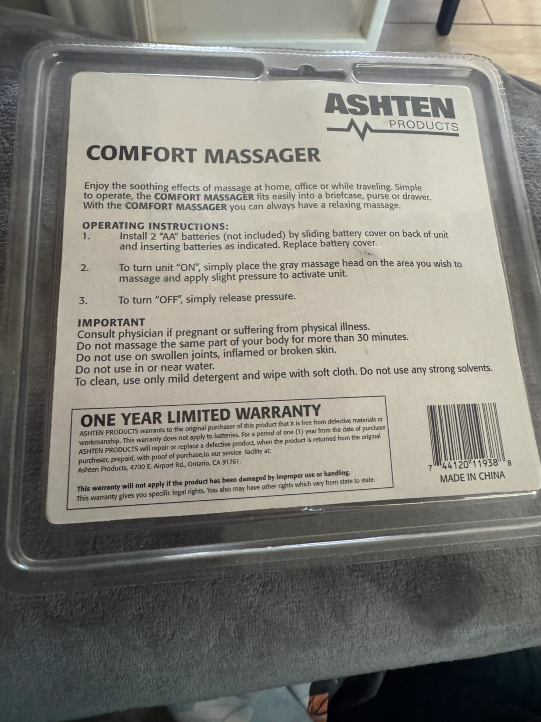 Ashten Products Comfort Massager - photo 2