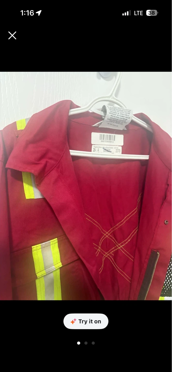 Red Work Coveralls with Reflective Strips