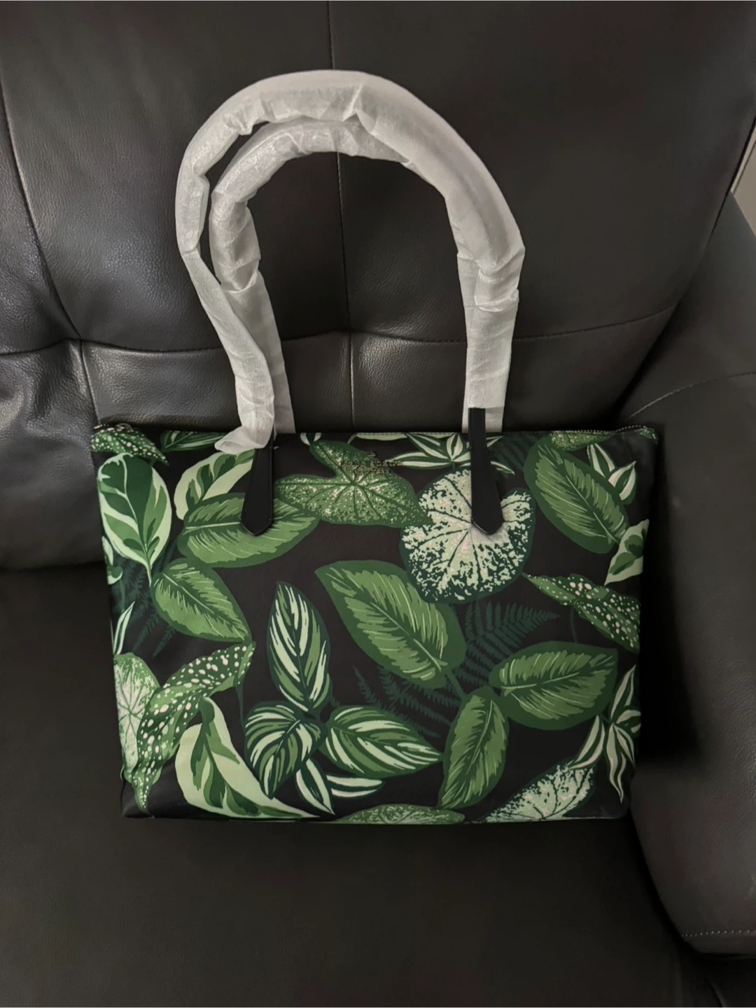 Kate Spade Kitt Fern Foliage Large Tote Green Multi New