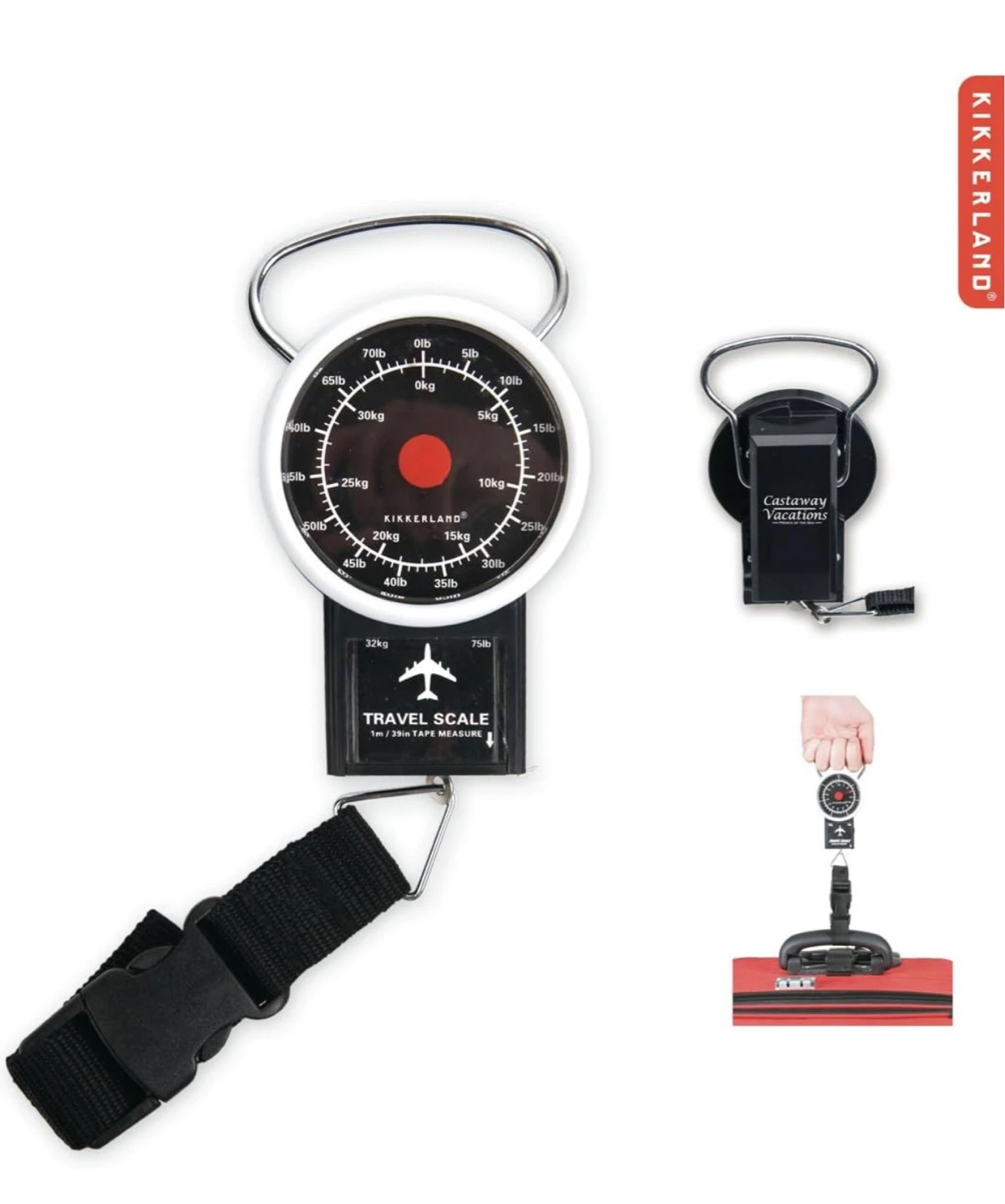 Kikkerland Travel Scale with Tape Measure - photo 5